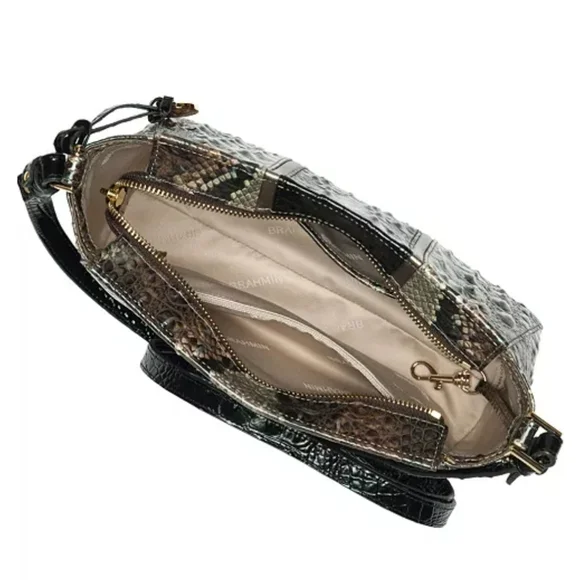 Brahmin Hillary Luminary Embossed Crossbody Snakeskin - Picture 3 of 16
